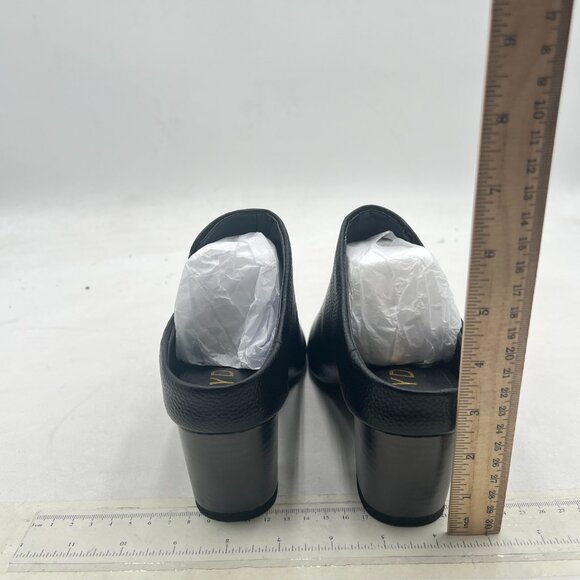 YDN Black Stylish Peep Open Toe Block Low Heel Mules Comfy Slide Sandals - Picture 4 of 7
